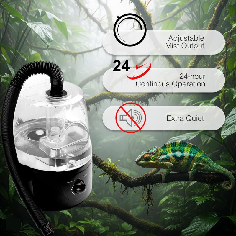 MRREPTILE Reptile Fogger Humidifiers, Grow Tent Humidifier, Misting System for Reptiles, Terrarium Fogger Humidifier, 3.5L Large Capacity Reptifogger for Reptiles and Plant - Image 3